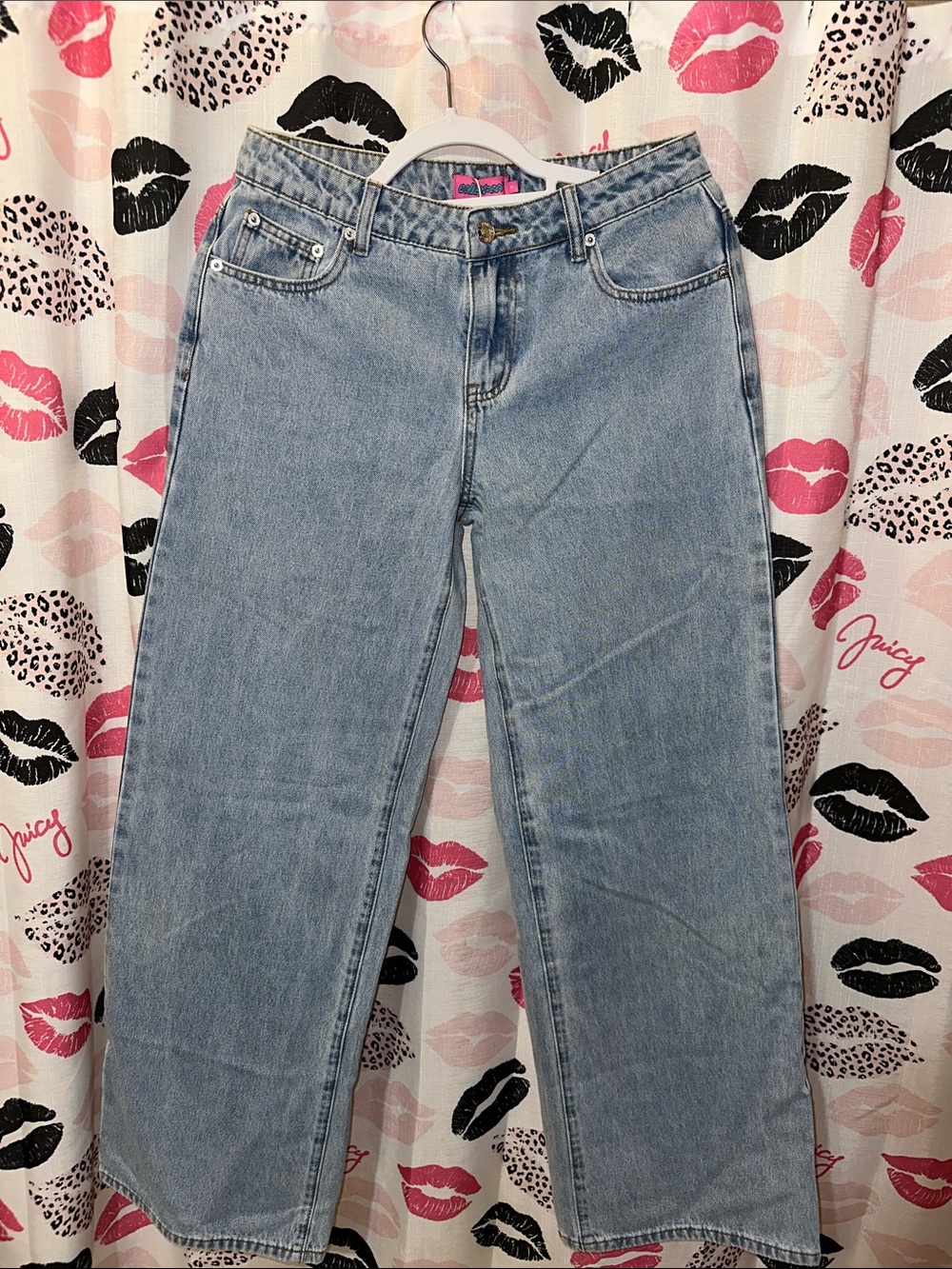 Edikted Light Blue Straight Leg Women's Jeans